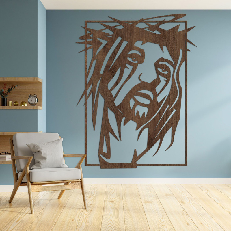 Wooden wall picture Jesus Christ - FAITHO
