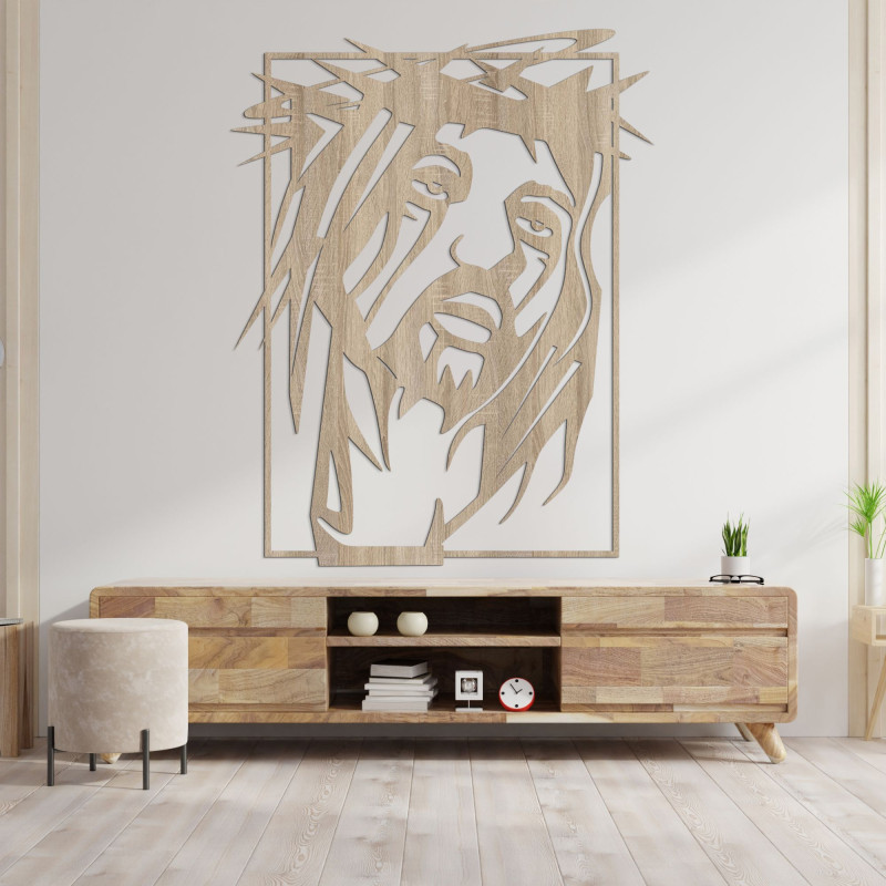 Wooden wall picture Jesus Christ - FAITHO