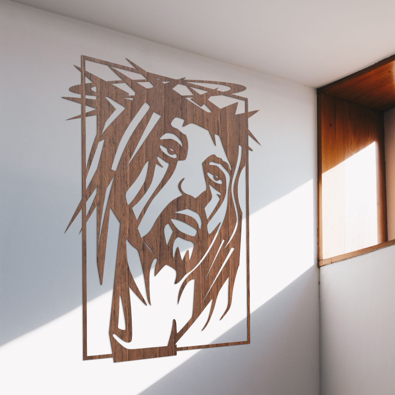 Wooden wall picture Jesus Christ - FAITHO