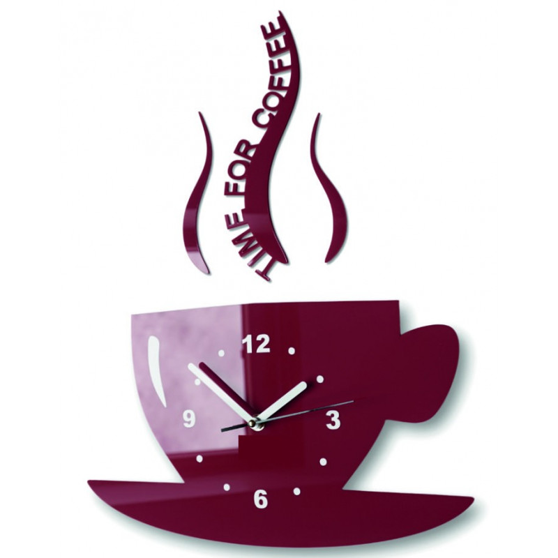 Modern wall clock made of plexiglass. Trendy wall clock as a gift. X-momo clock. PMMA