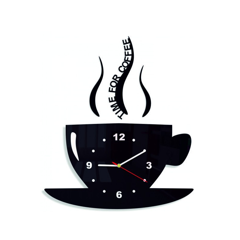 Modern wall clock made of plexiglass. Trendy wall clock as a gift. X-momo clock. PMMA