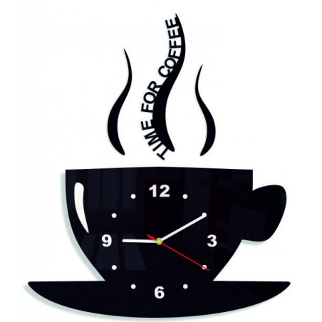 Modern wall clock made of plexiglass. Trendy wall clock as a gift. X-momo clock. PMMA