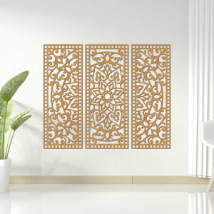 The three-piece design combines traditional patterns with modern precision.