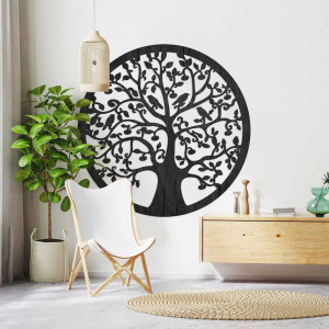 Wooden circular tree of life on the wall - ARBORVITAE 2