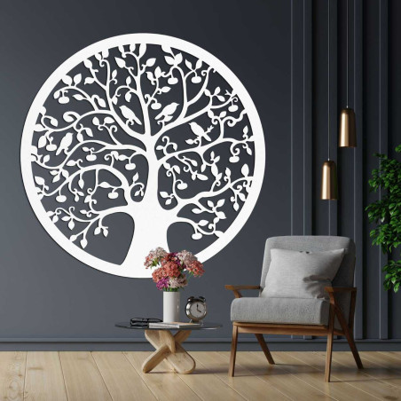 Wooden circular tree of life on the wall - ARBORVITAE