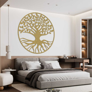 Wooden wall decoration for living room, office