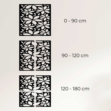 Wooden wall decoration flowers square- SAJFO