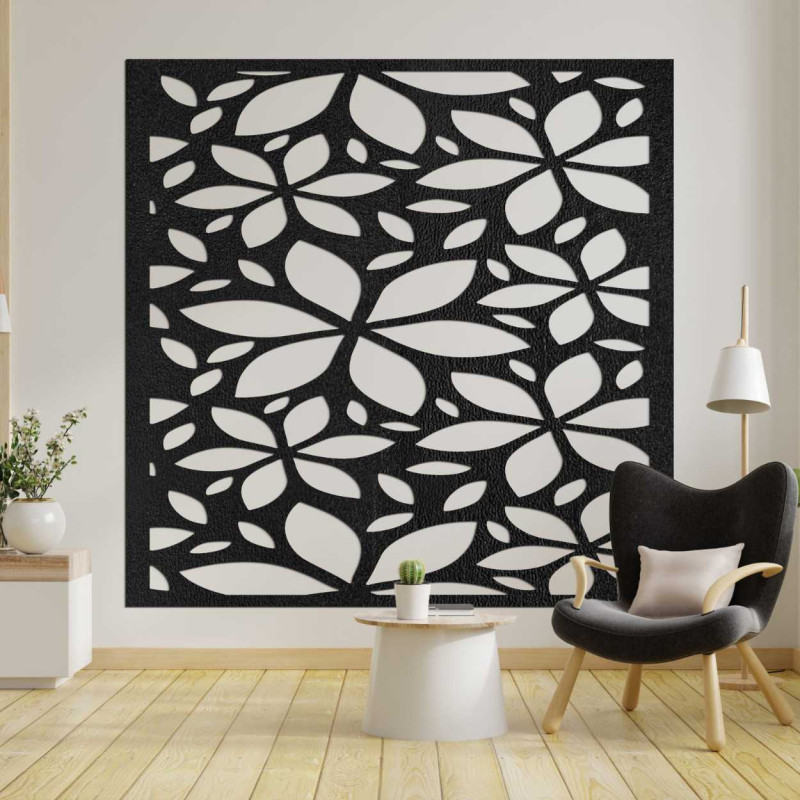 Wooden flower picture square - BOTANICA