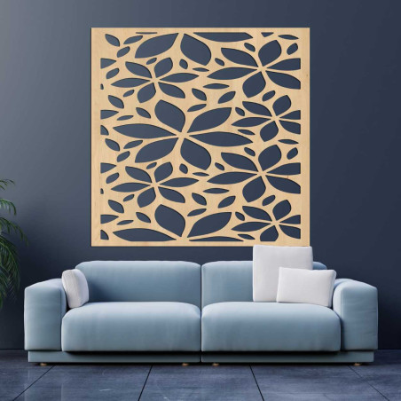 Wooden flower picture square - BOTANICA