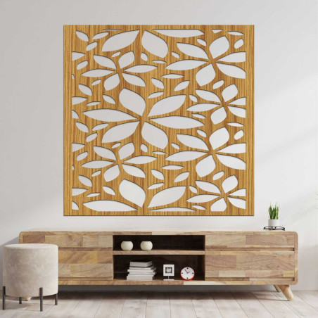 Wooden flower picture square - BOTANICA