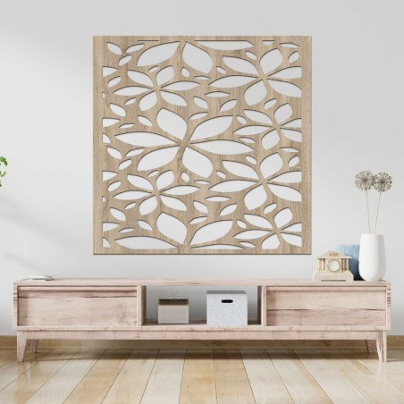 Wooden flower picture square - BOTANICA