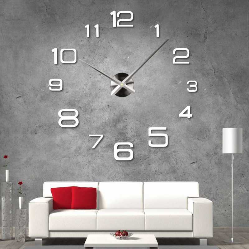Sticker clock on the wall DIY