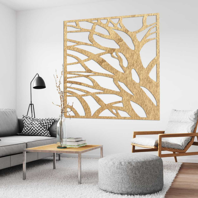 Wooden wall decoration nature square - LASLO