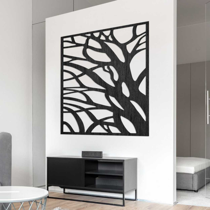 Wooden wall decoration nature square - LASLO