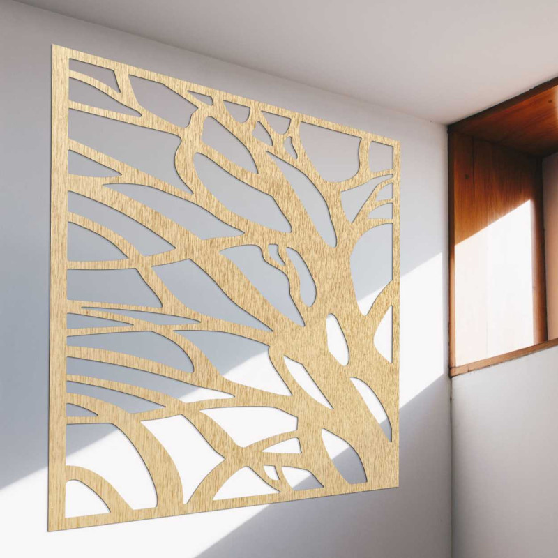 Wooden wall decoration nature square - LASLO
