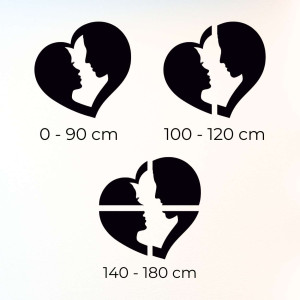 wall painting couple in heart love 2