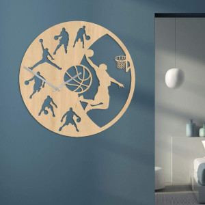 Wall clock - Basketball player slam dunking 2