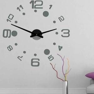 Large 3D plastic wall clock - DEREK 2