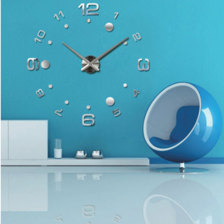 Large 3D plastic wall clock - DEREK