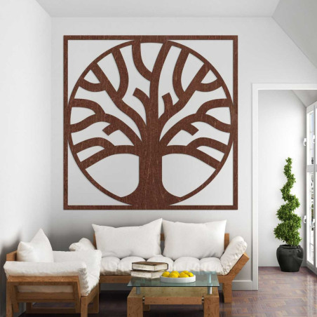 Design tree of life with a branched crown in a geometric style. Design tree of life with a branched crown in a geometric style.