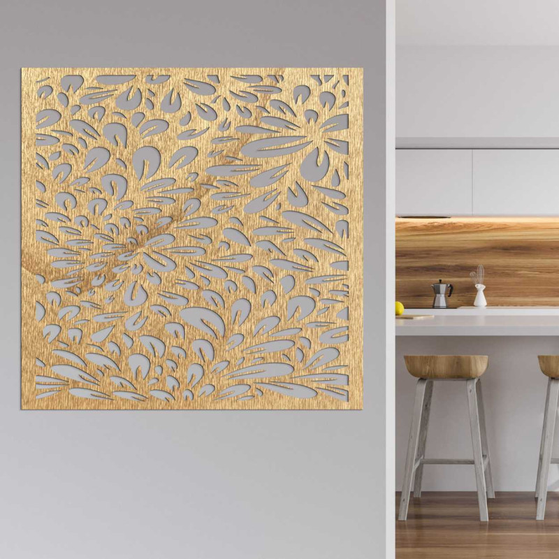 Wall painting made of quality wood with a detailed natural pattern.
