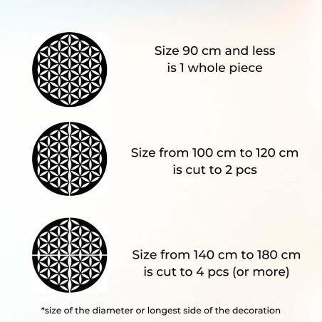 Wooden wall decoration flower of life - TARNESHE