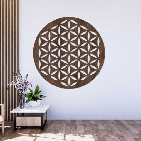 Wooden wall decoration flower of life - TARNESHE