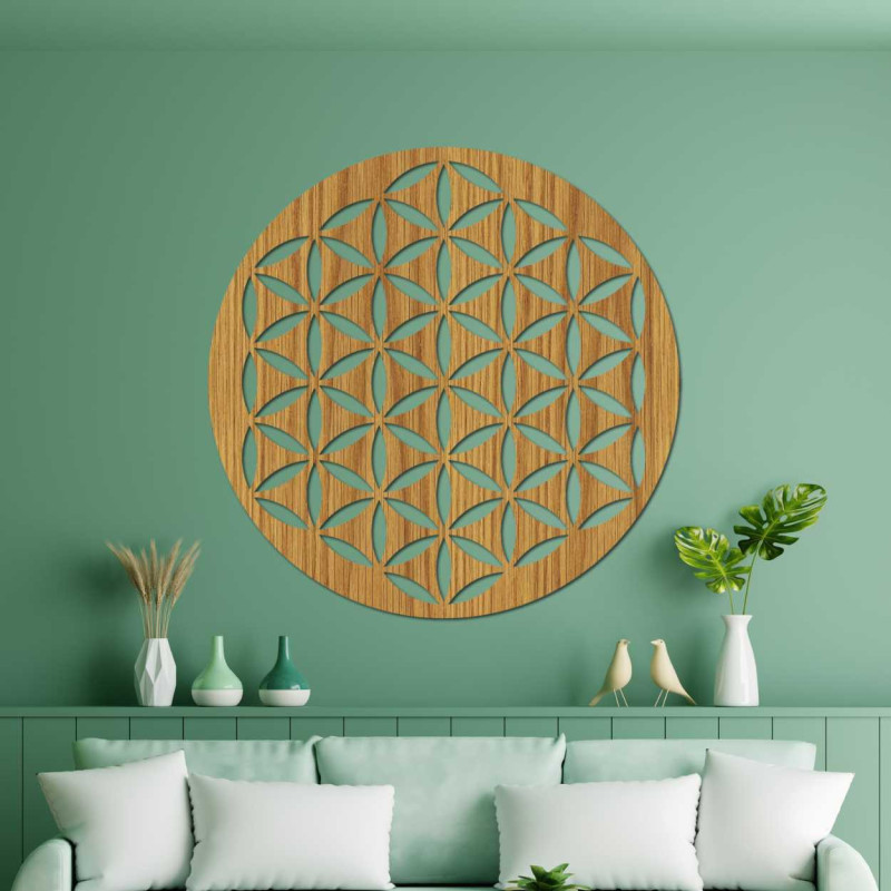 Aesthetic wooden wall decoration with spiritual meaning