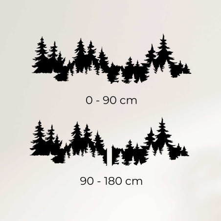 Carved forest motif made of wood as an aesthetic addition to the wall.