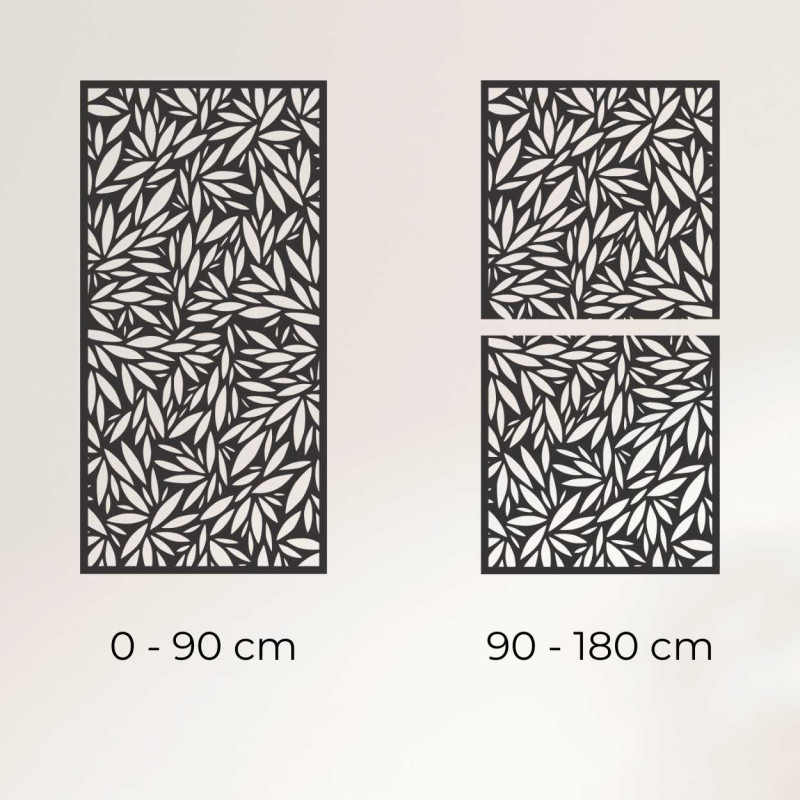 Wooden wall panel with plant motif - DOROZ