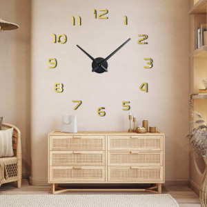 Design wall clock with spatial digits arranged in a circle. 2