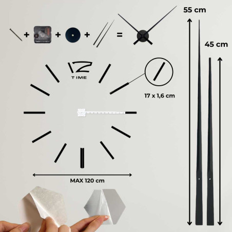 Mirror adhesive wall clock Mirror adhesive wall clock