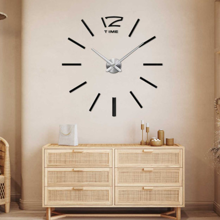 3D wall clock with a minimalist design and a distinctive twelve o'clock. 3D wall clock with a minimalist design and a distinctive twelve o'clock.