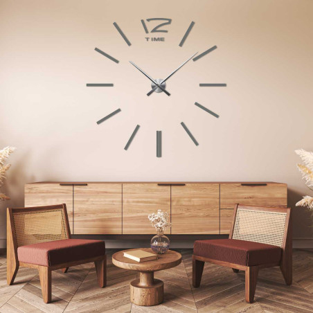 Stylish 3D clock with clean lines and an original design. Stylish 3D clock with clean lines and an original design.