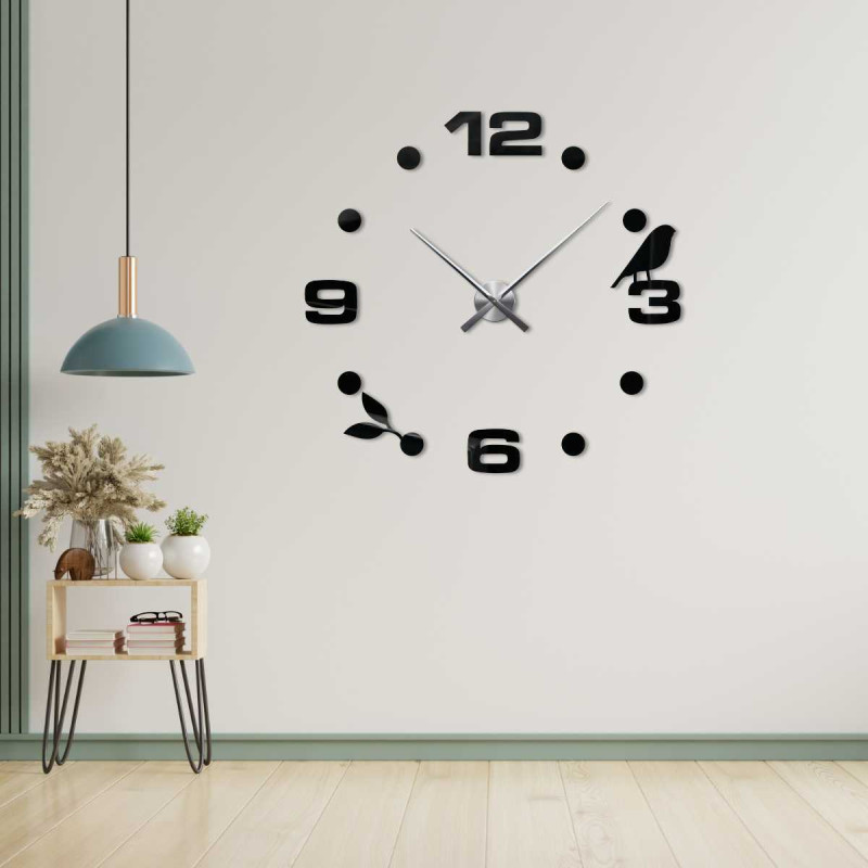 Modern mirror wall clock adhesive - DIYPAJPA
