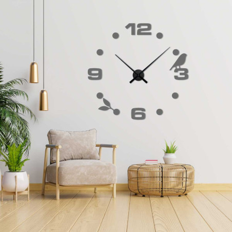 Modern mirror wall clock adhesive - DIYPAJPA