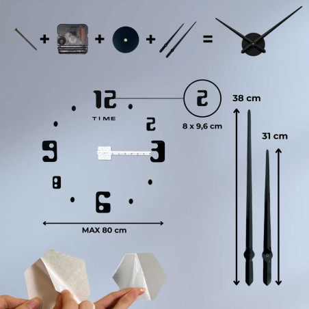 Wall clock with the inscription TIME under the number twelve and a modern numeric style. Wall clock with the inscription TIME under the number twelve and a modern numeric style.