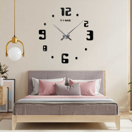 Wall clock with the inscription TIME under the number twelve and a modern numeric style. Wall clock with the inscription TIME under the number twelve and a modern numeric style.