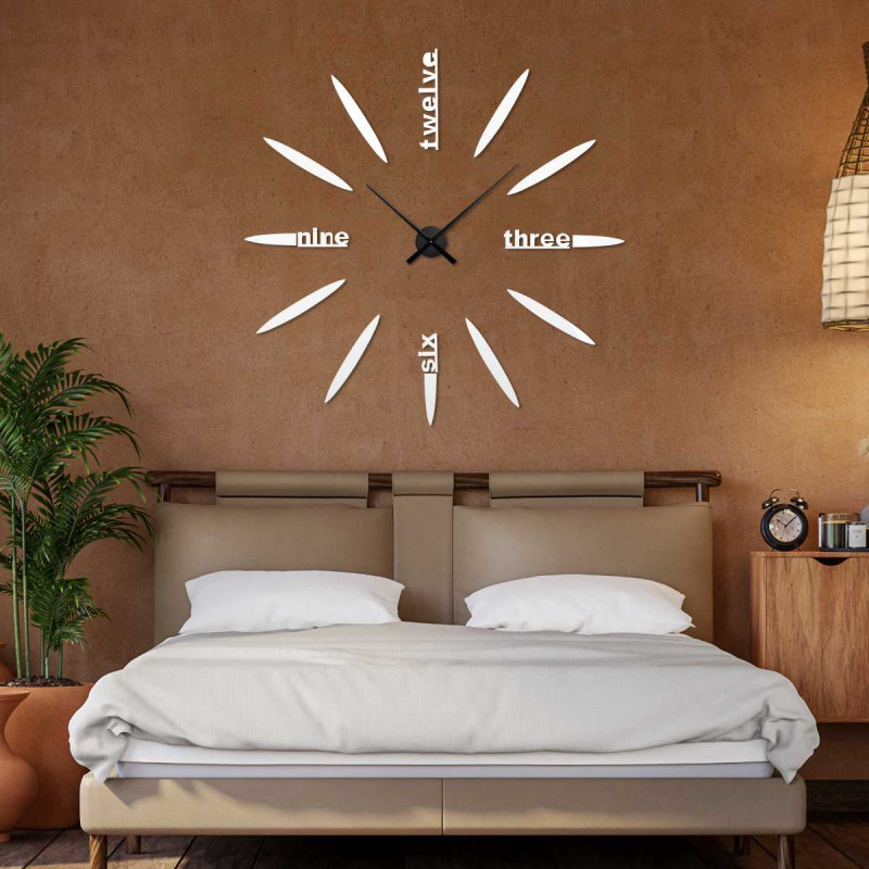Original wall clock with a minimalist layout and three-dimensional design.