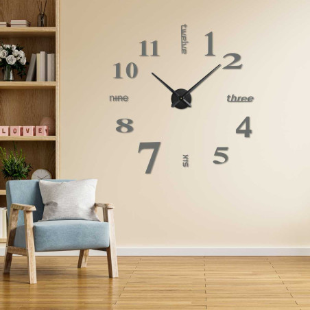 Wall clock with distinctive hands and an interesting dial.