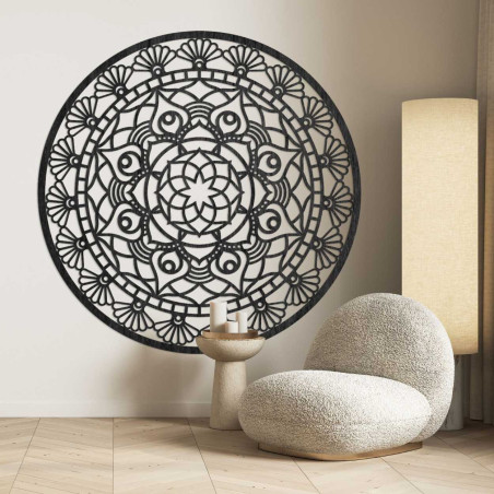 Wall decoration with detailed cutouts that create a delicate and airy ornament.