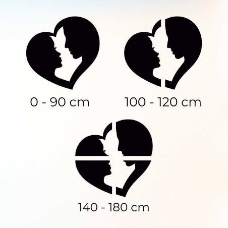 A wall design depicting the union of two people in a simple heart shape.