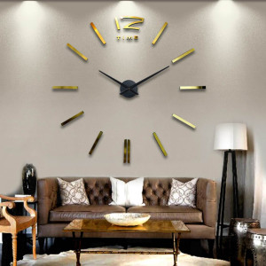 Mirror adhesive wall clock 2