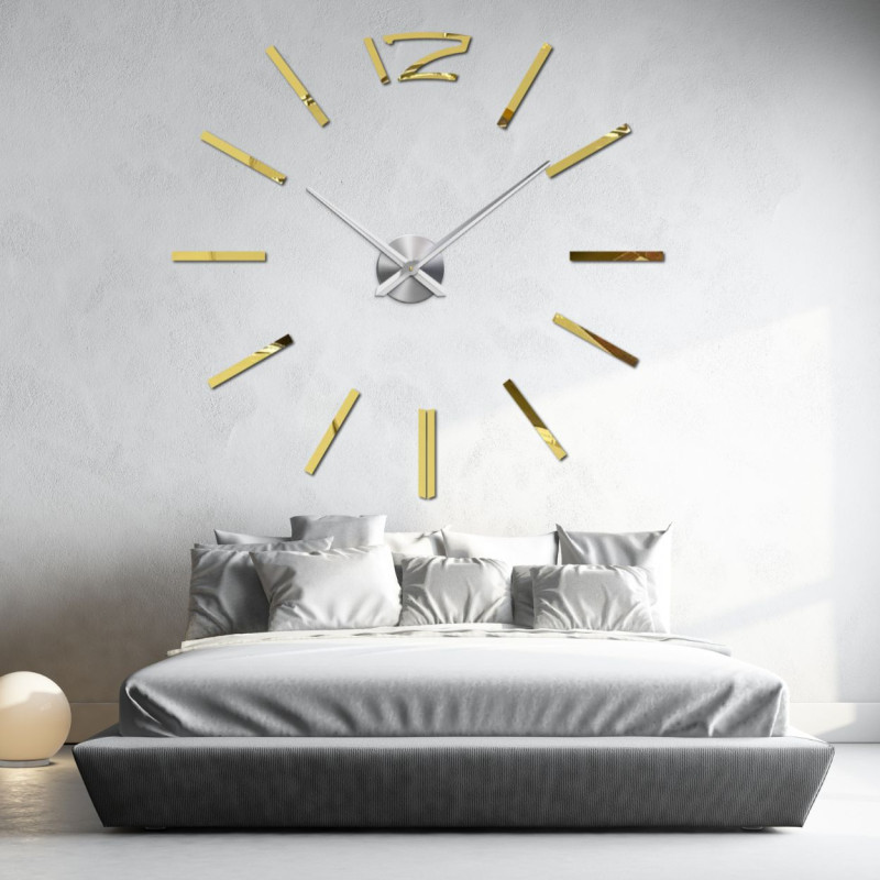 Adhesive clock with tactile numbers and hands for time orientation.