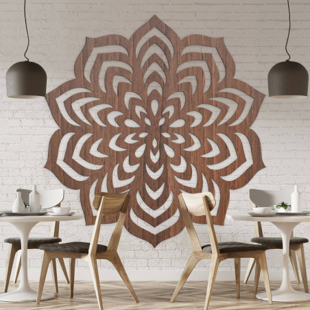 Artistic decoration with a delicate pattern and a distinct circular arrangement.