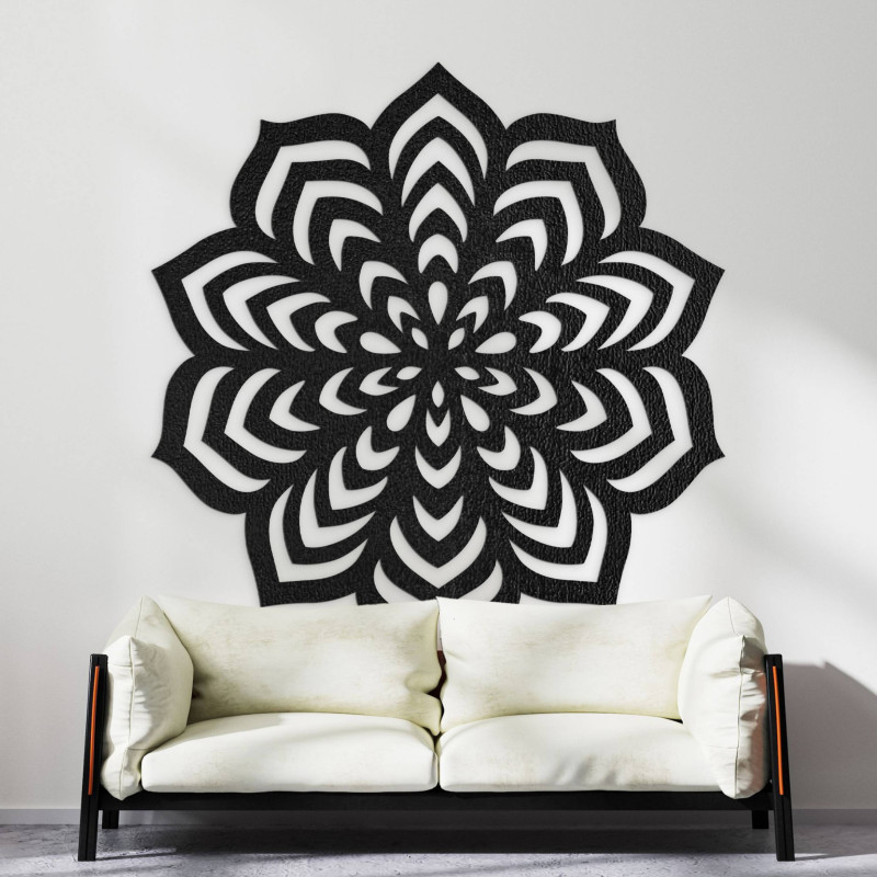 Decoration with a balanced arrangement of shapes in a central circle.