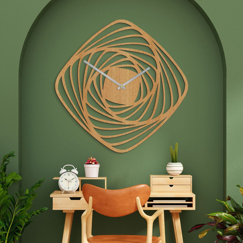 Wooden wall clock made of plywood - natural elegance for your interior