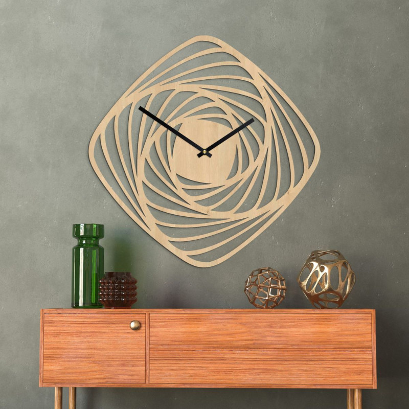 Wooden wall clock made of plywood - natural elegance for your interior
