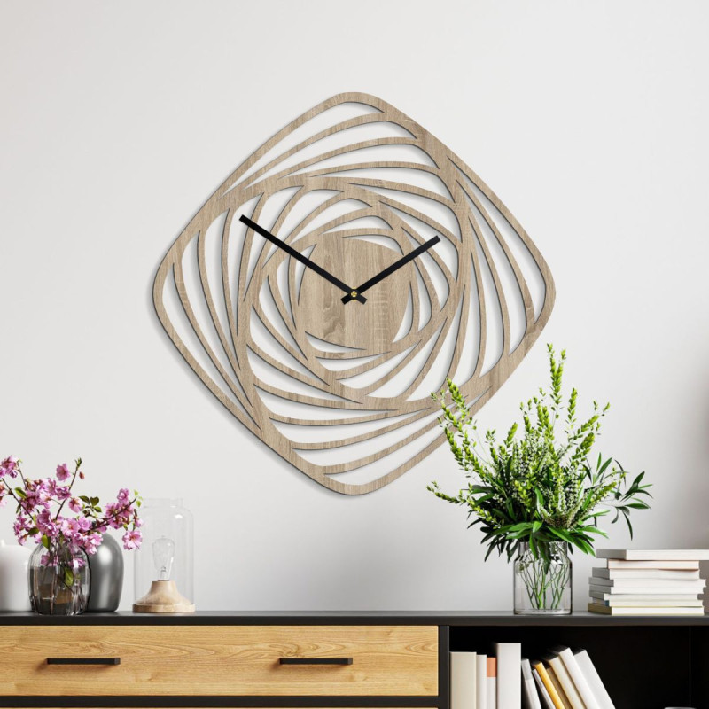 Wooden wall clock made of plywood - natural elegance for your interior