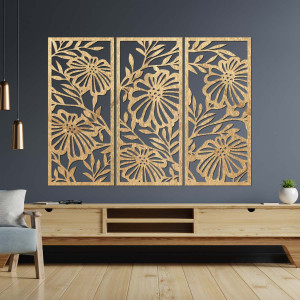 Hand-carved wooden picture - natural decoration